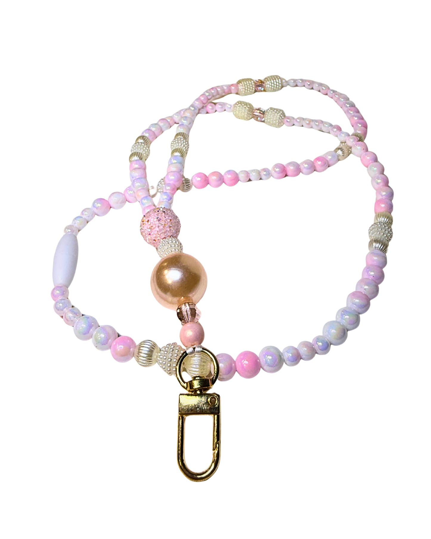 🌸 Kortsnor Pearl – Rosa & gull