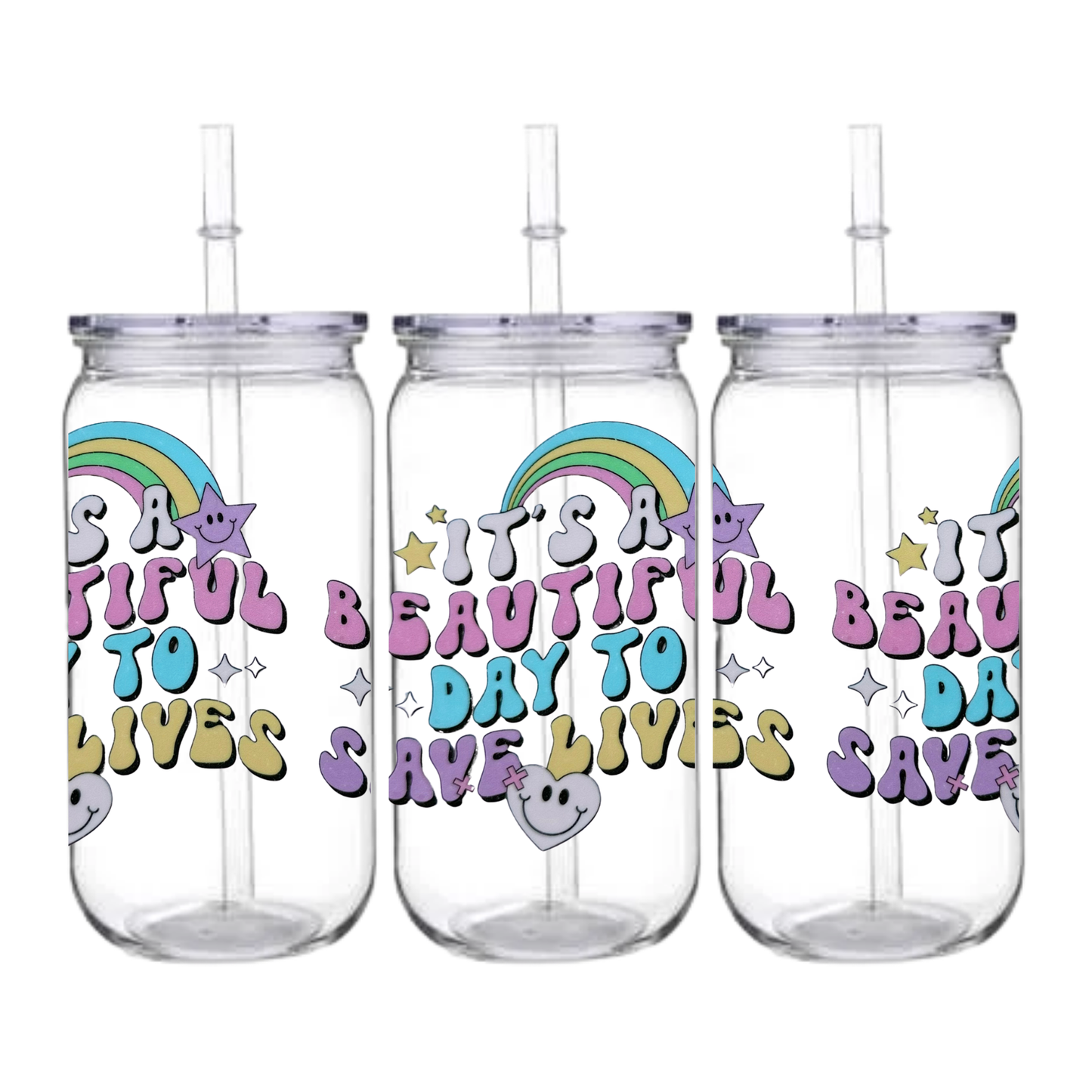 Its a beautiful day to save lives - Snowglobe tumbler