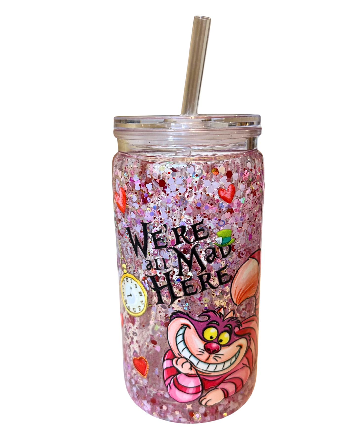 We´re all mad here - Snowglobe tumbler
