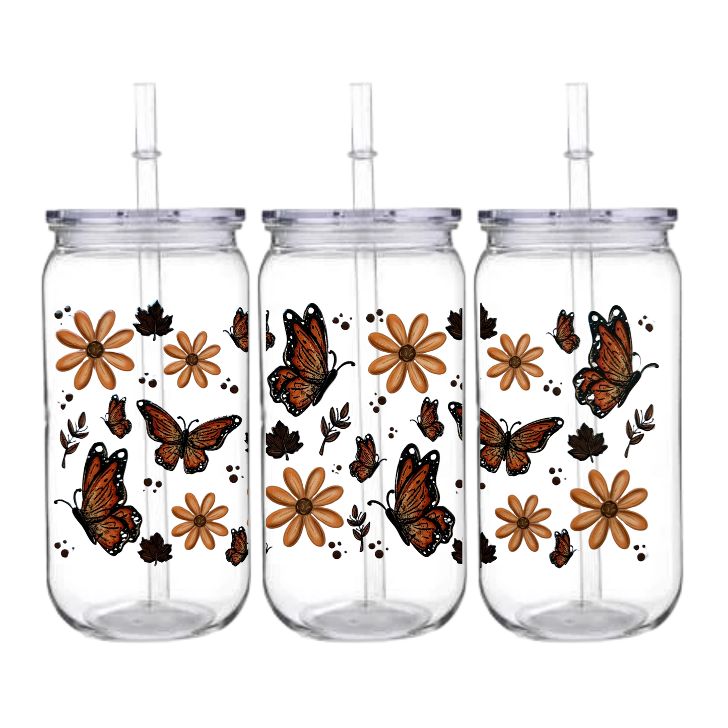 Rustic Butterfly - Snowglobe tumbler