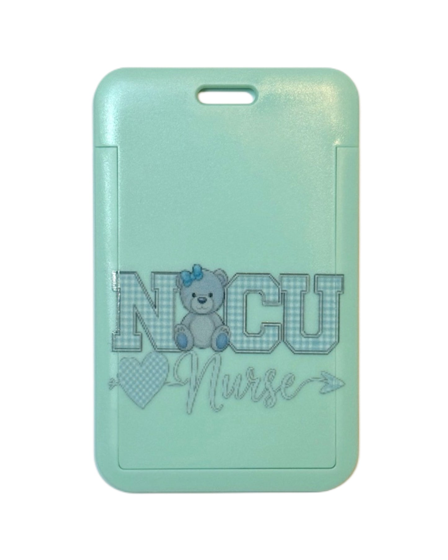 NICU Nurse – ID-kortholder med bamsetholder med motiv