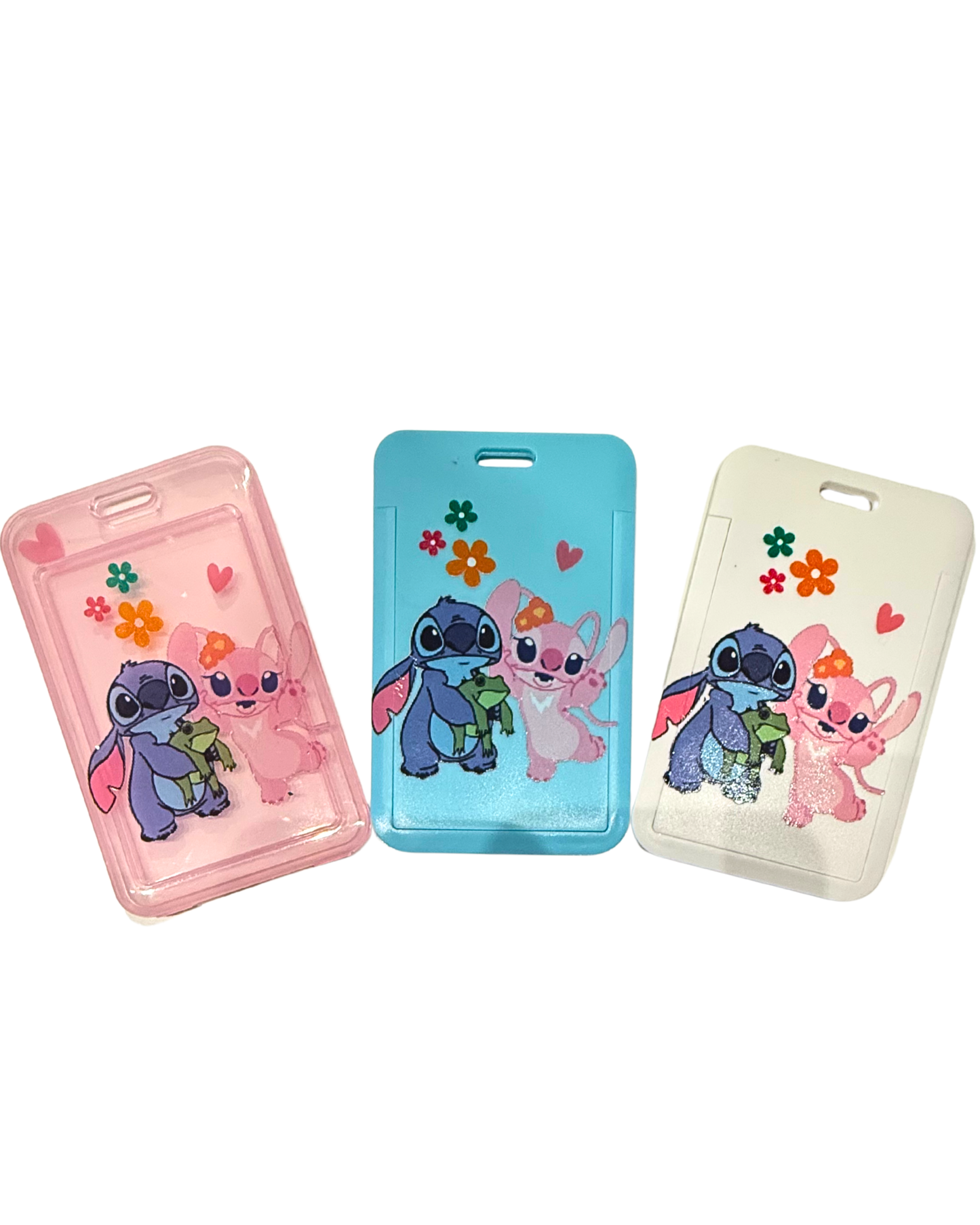 Stitch & Angel – blå ID-kortholder med motiv