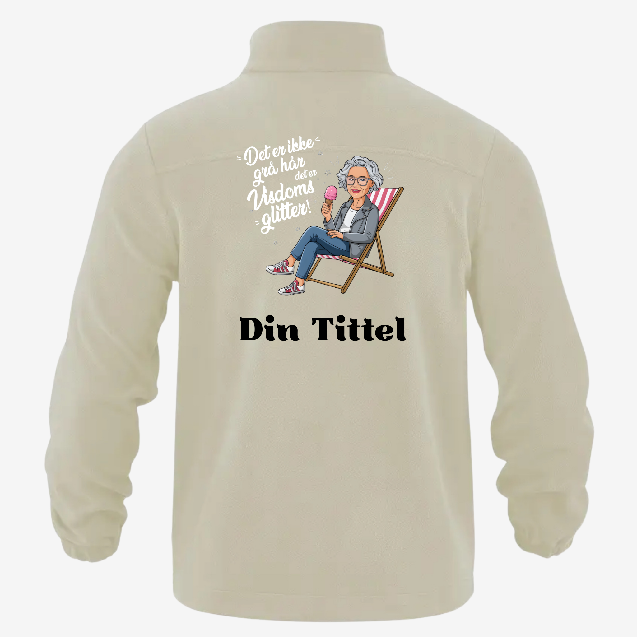 Utgående Fleecejakke med personlig trykk - Valgfritt Design