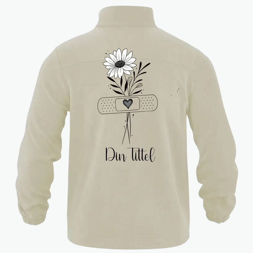 Simple Flower - Fleecejakke med personlig trykk