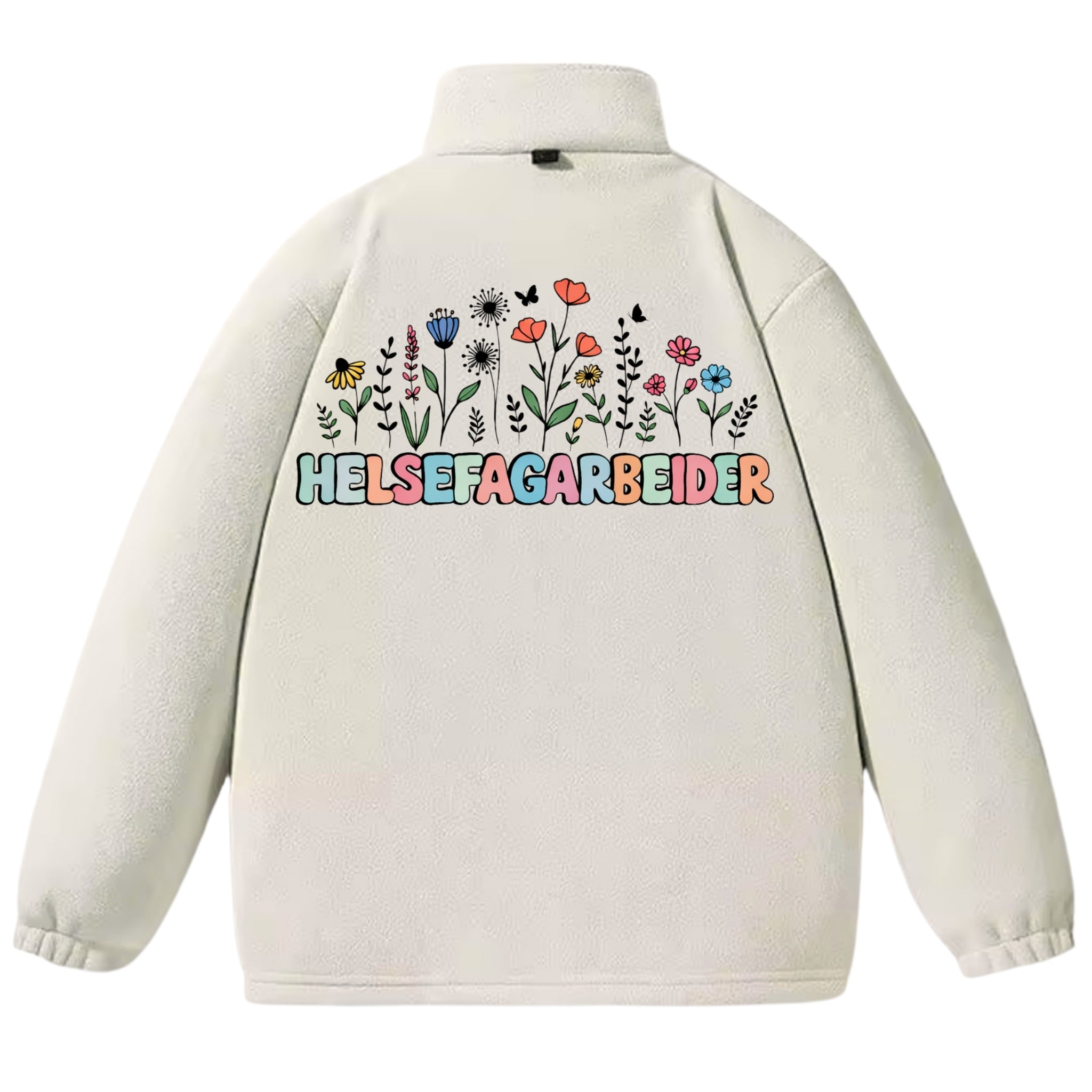 Blomsterarbeider - Fleecejakke med personlig trykk