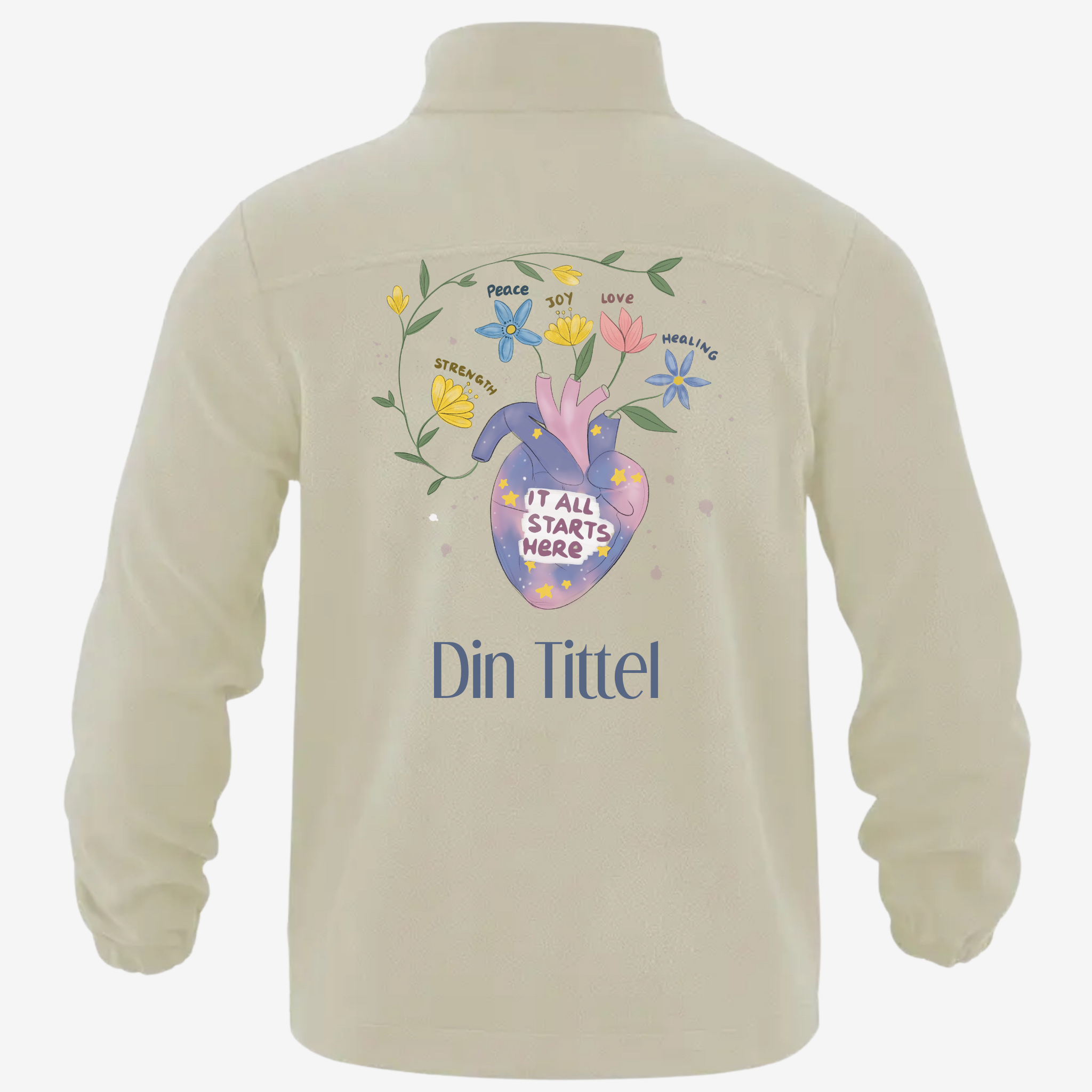 Utgående Fleecejakke med personlig trykk - Valgfritt Design