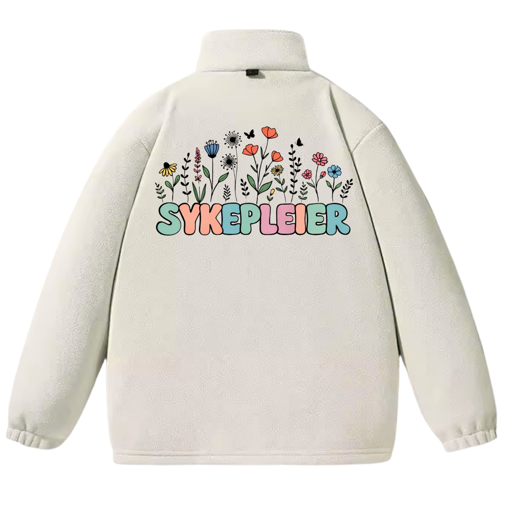 Blomsterpleier - Fleecejakke med personlig trykk