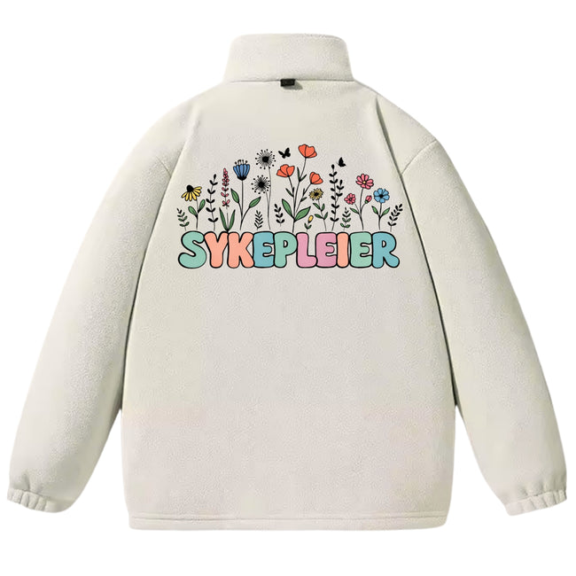 Blomsterpleier - Fleecejakke med personlig trykk