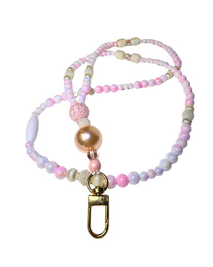 🌸 Kortsnor Pearl – Rosa & gull