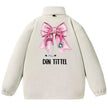 Pink Bow - Fleecejakke med personlig trykk