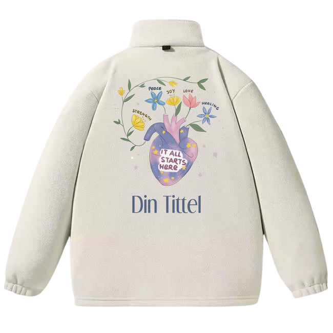 It starts in the heart - Fleecejakke med personlig trykk