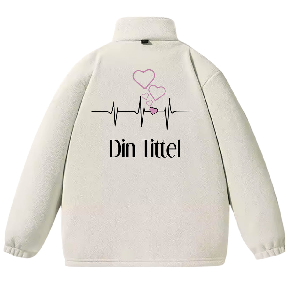Hjerteslag - Fleecejakke med personlig trykk