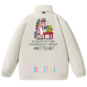 Unicorn  - Fleecejakke med personlig trykk
