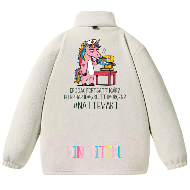 Unicorn  - Fleecejakke med personlig trykk