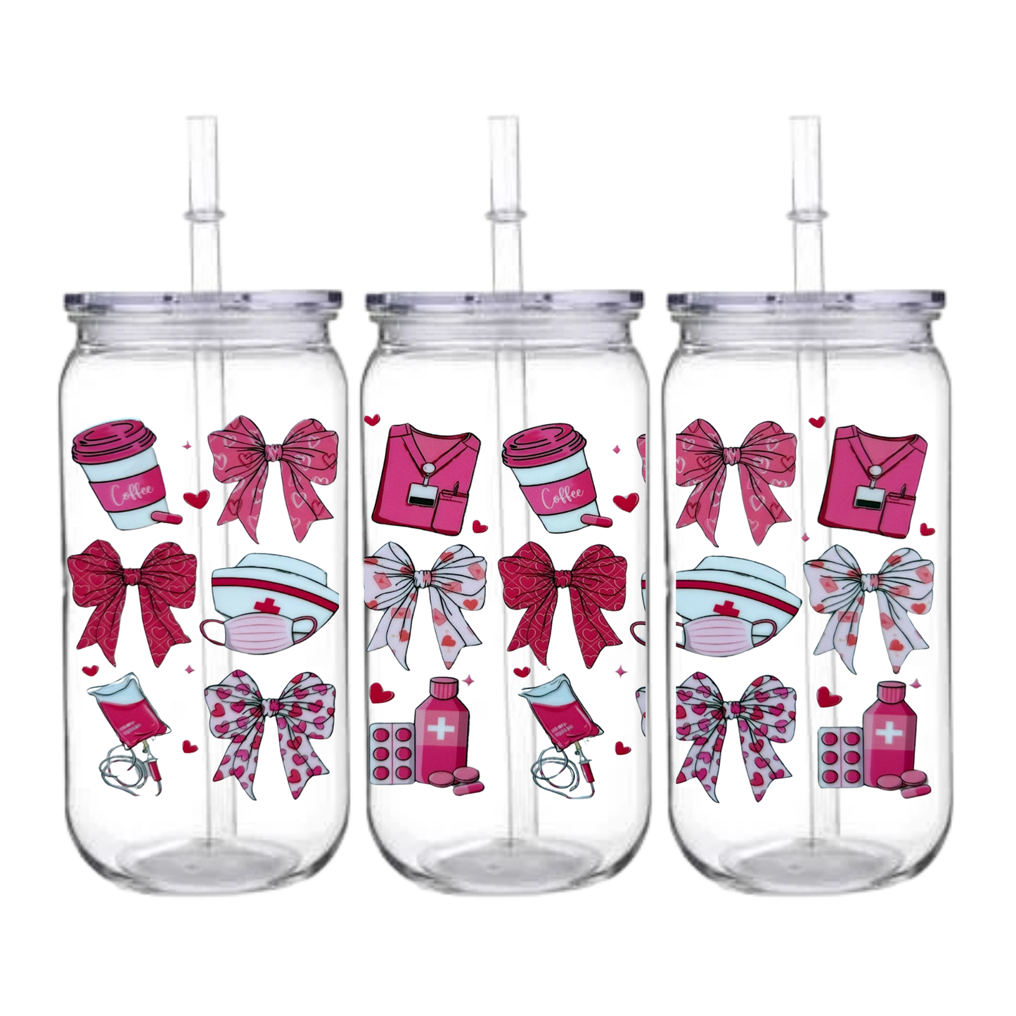 Girly Nursie - Snowglobe tumbler