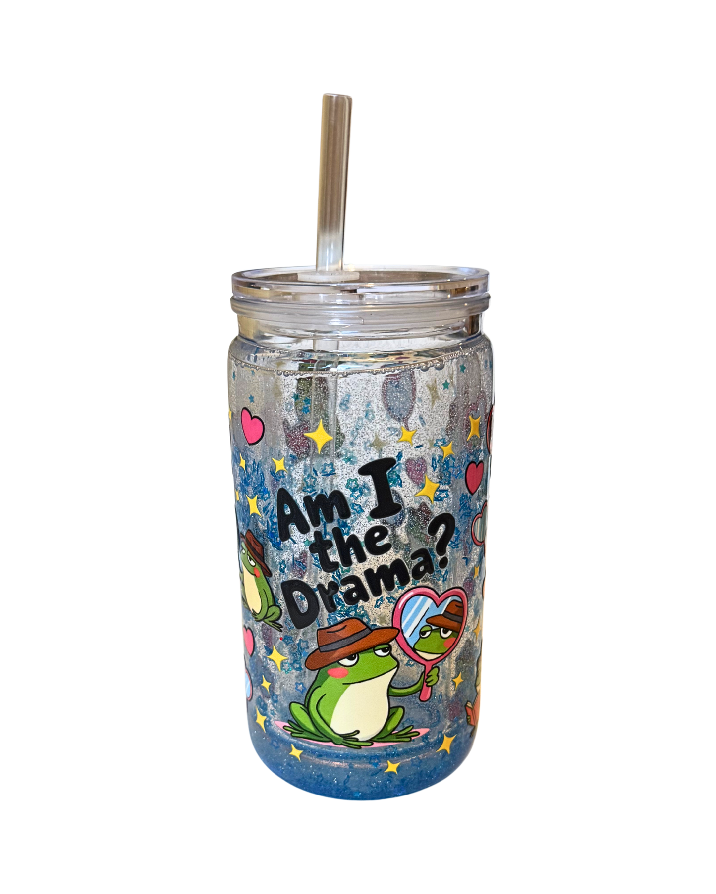 Am I the drama - Snowglobe tumbler