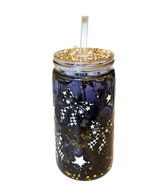 Black Bow - Snowglobe tumbler