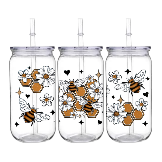 💚 Honey Vibes – Snowglobe Tumbler