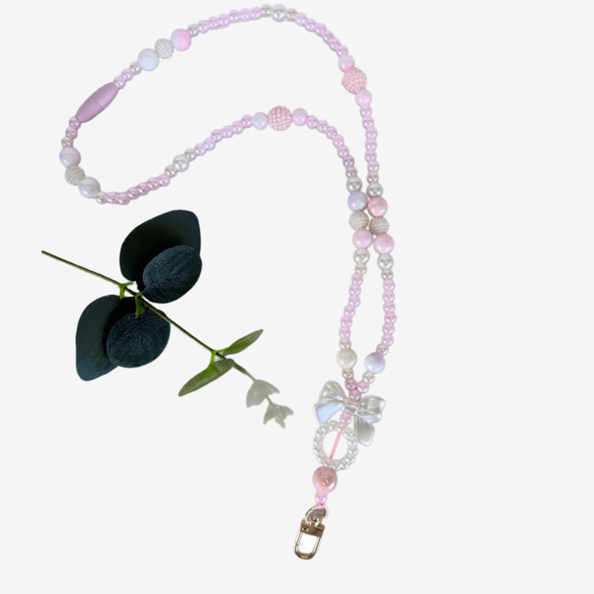 Pink Pearl Bow – Perla kortsnor