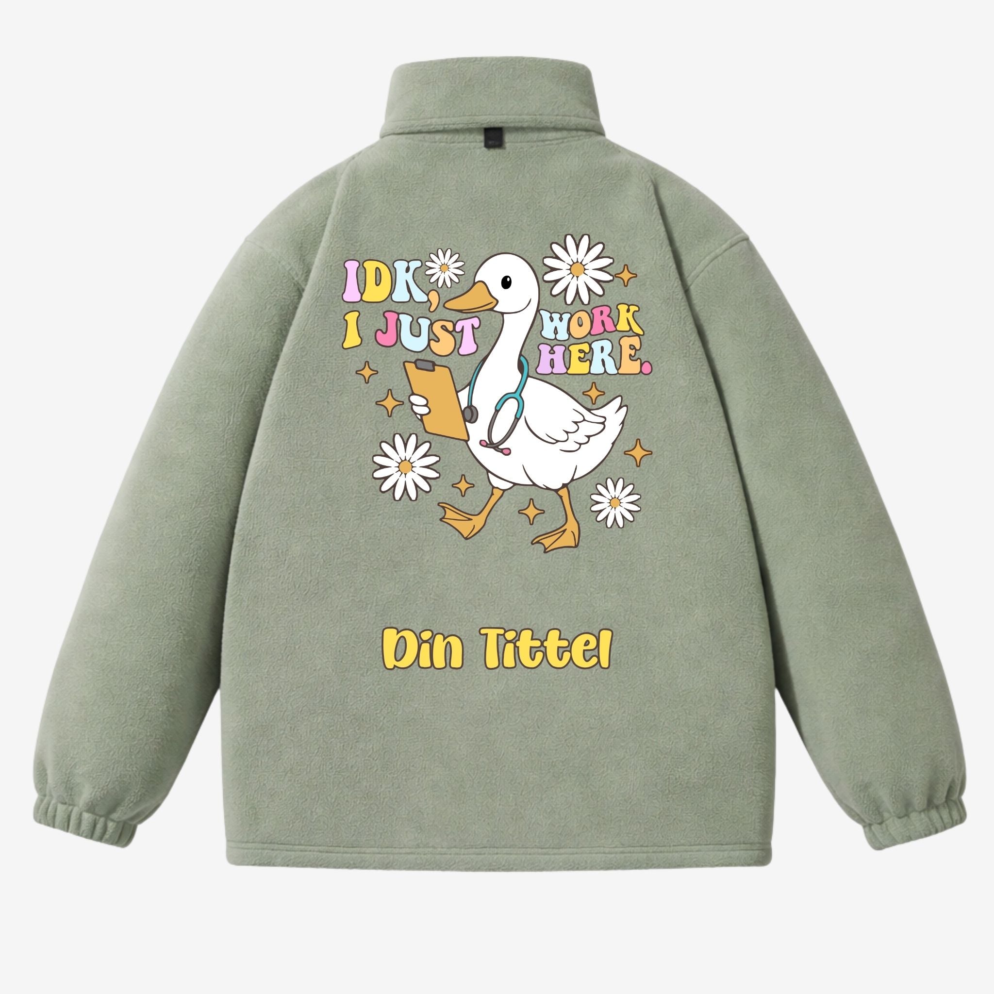 IDK - Fleecejakke med personlig trykk