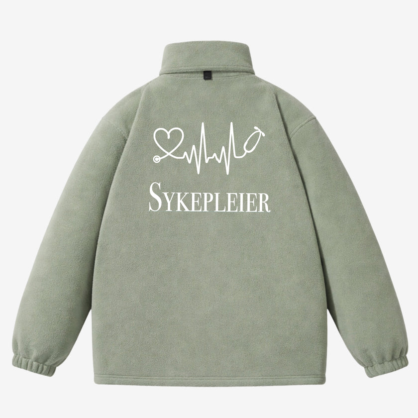 Sykepleier - Fleecejakke med personlig trykk