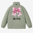 Pink Bow - Fleecejakke med personlig trykk