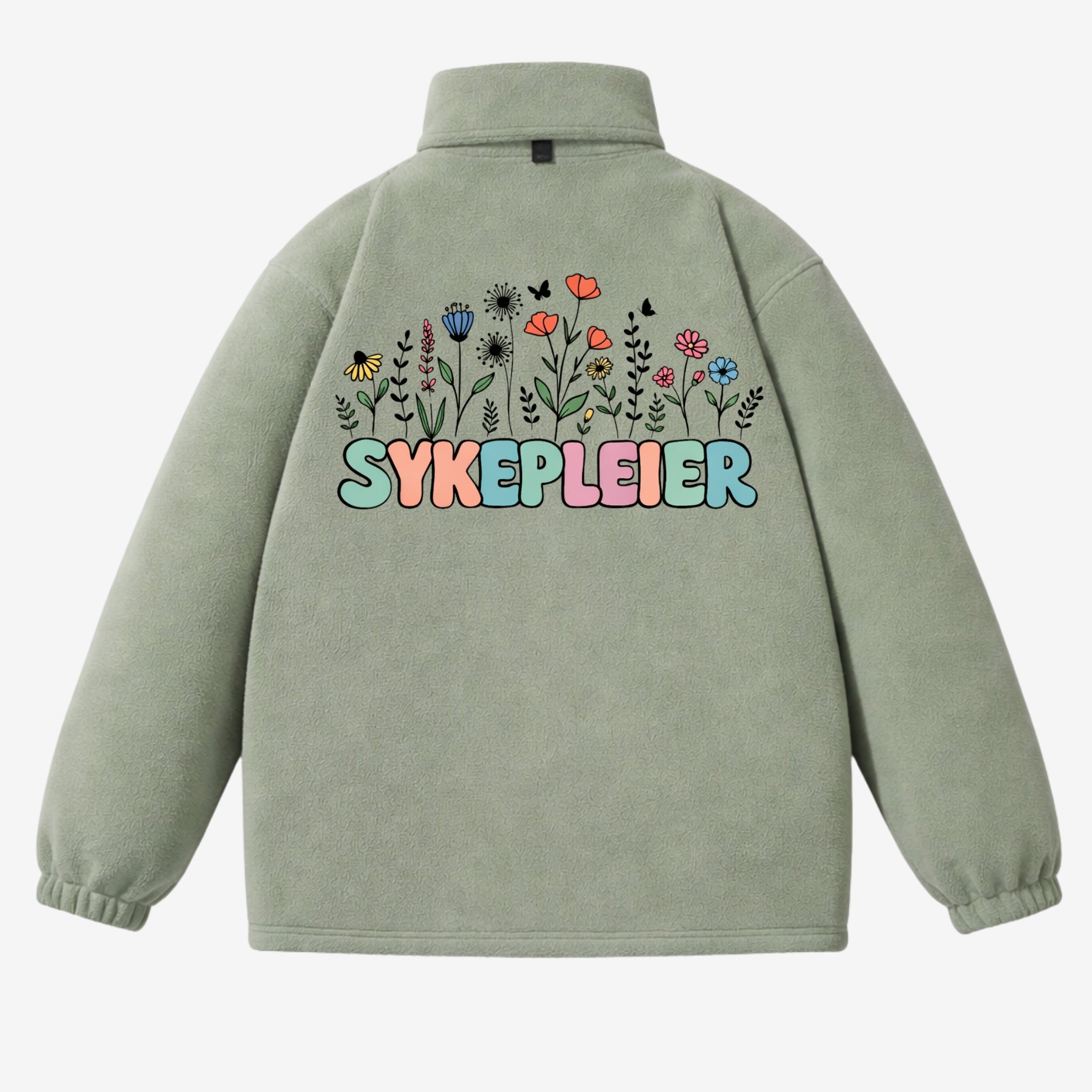 Blomsterpleier - Fleecejakke med personlig trykk