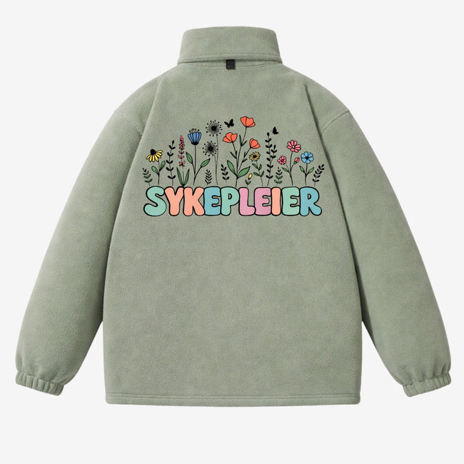 Blomsterpleier - Fleecejakke med personlig trykk