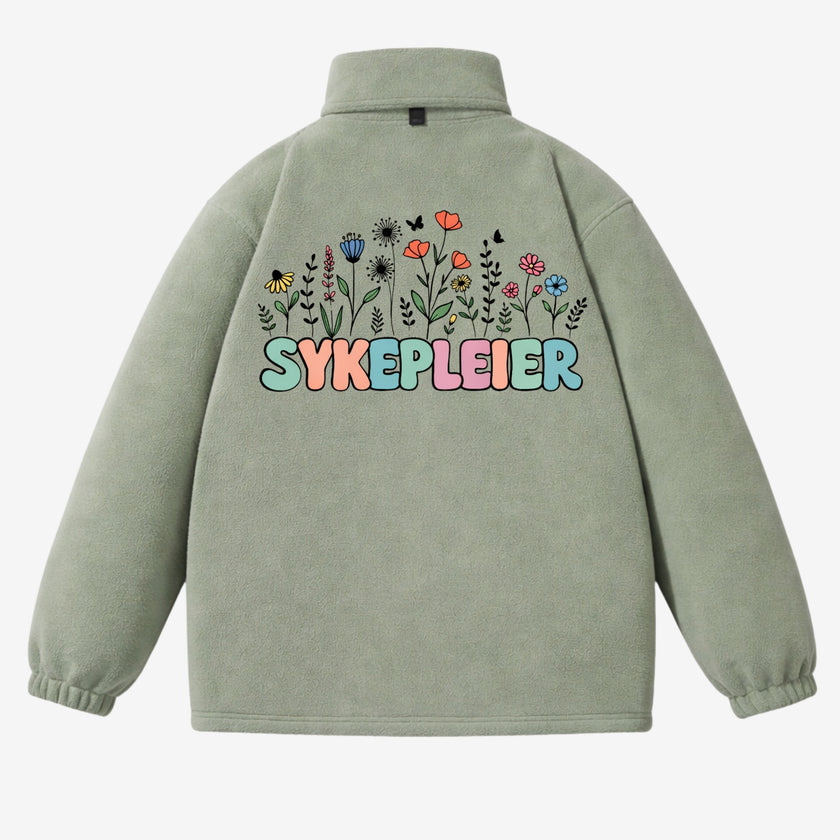 Blomsterpleier - Fleecejakke med personlig trykk
