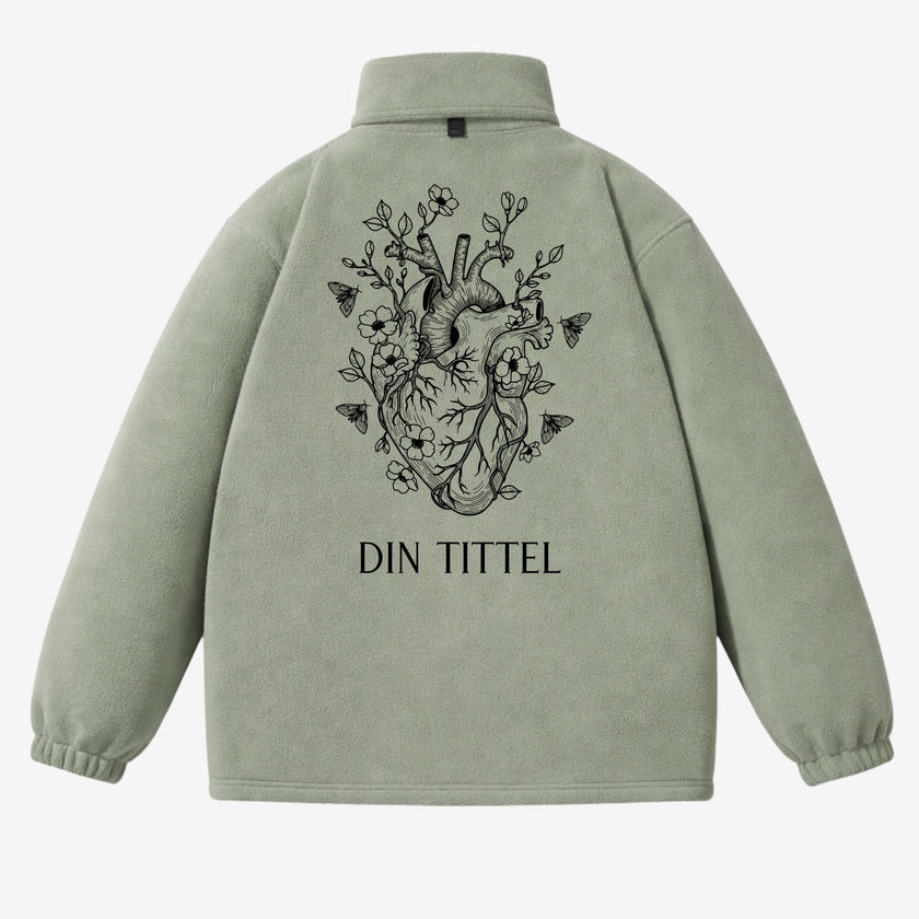Floral Heart - Fleecejakke med personlig trykk