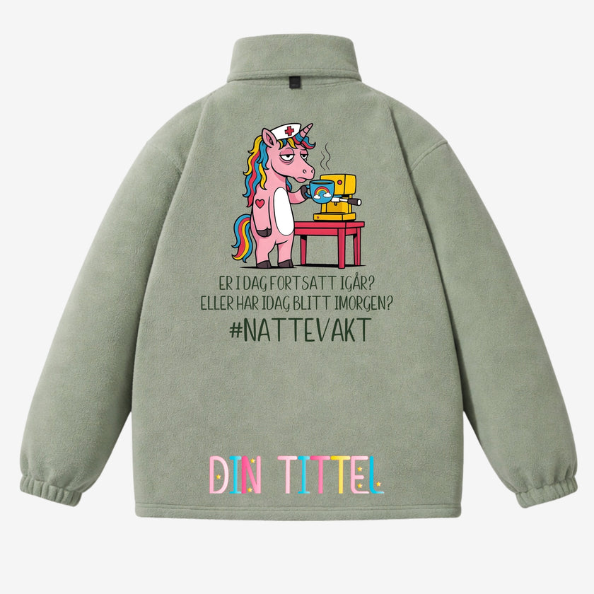 Unicorn  - Fleecejakke med personlig trykk