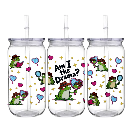 Am I the drama - Snowglobe tumbler