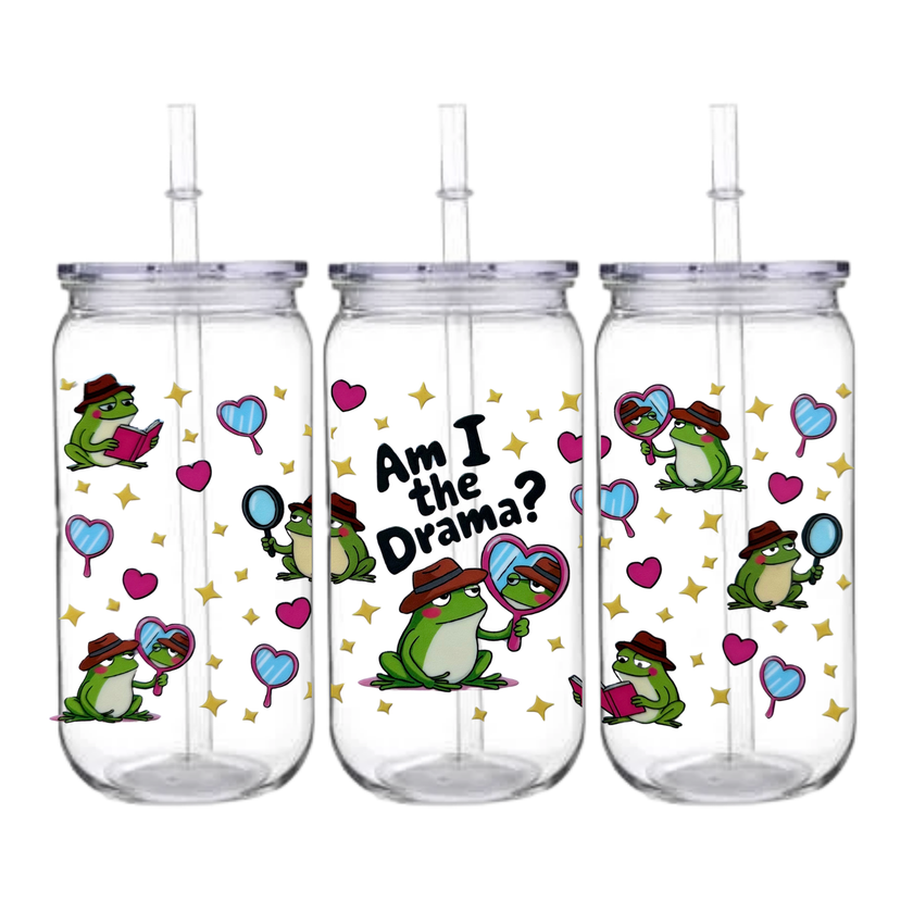 Am I the drama - Snowglobe tumbler