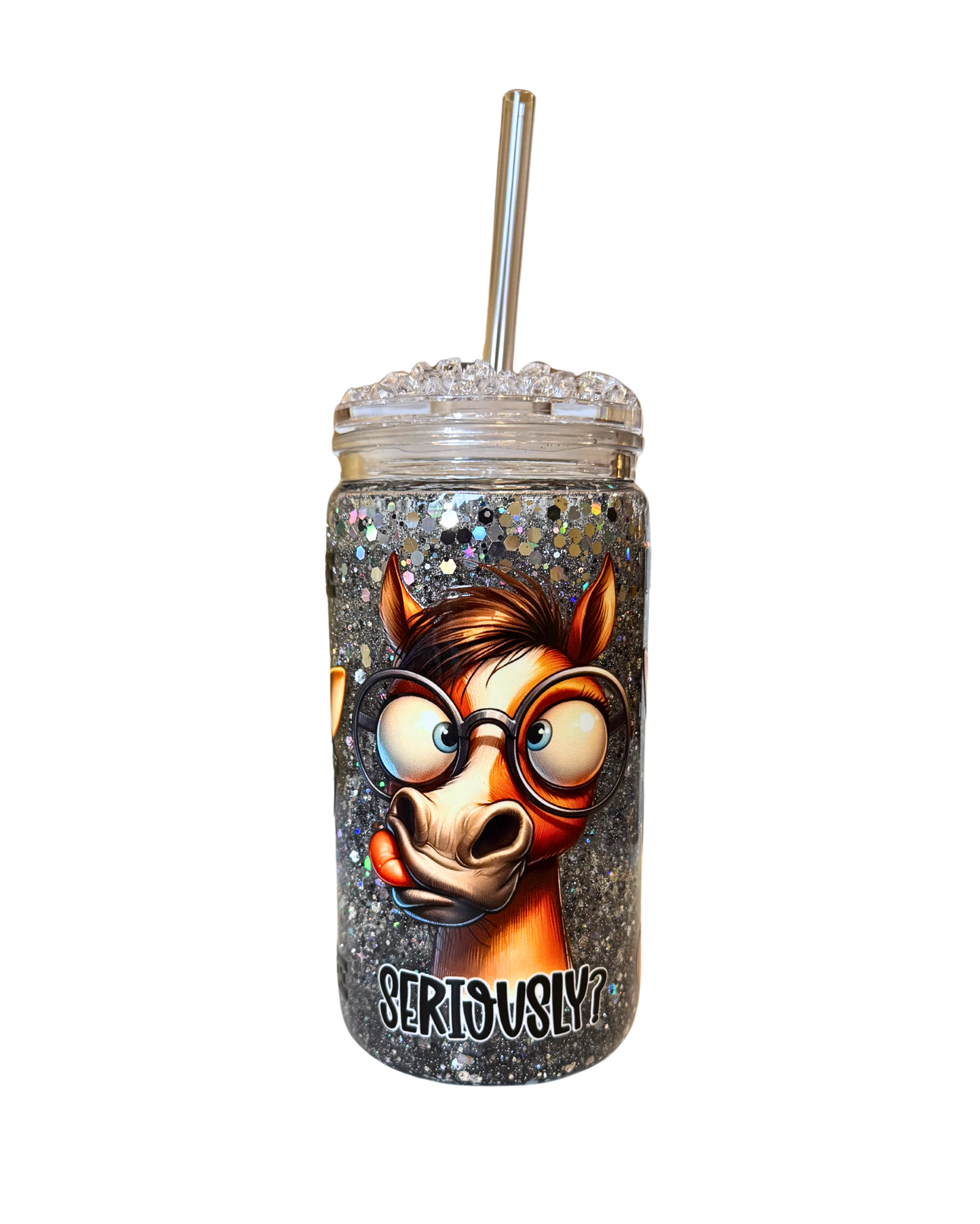 No Coffe, No workee - snowglobe tumbler