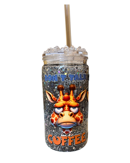 No Coffe, No workee - snowglobe tumbler