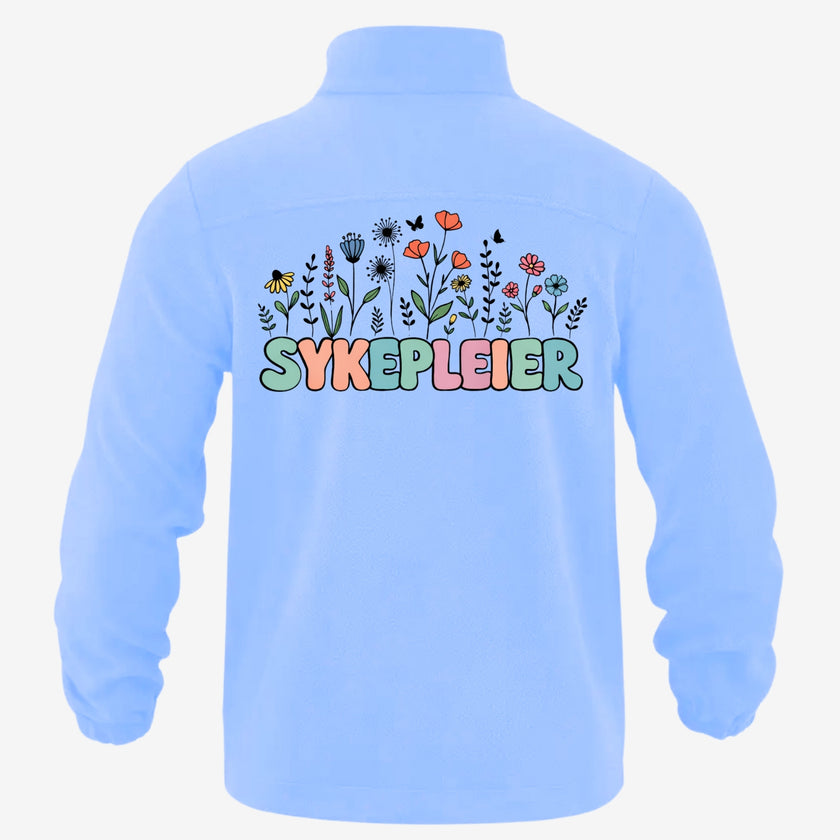 Blomsterpleier - Fleecejakke med personlig trykk