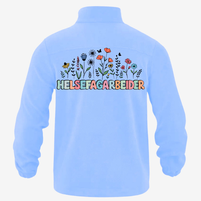 Blomsterarbeider - Fleecejakke med personlig trykk