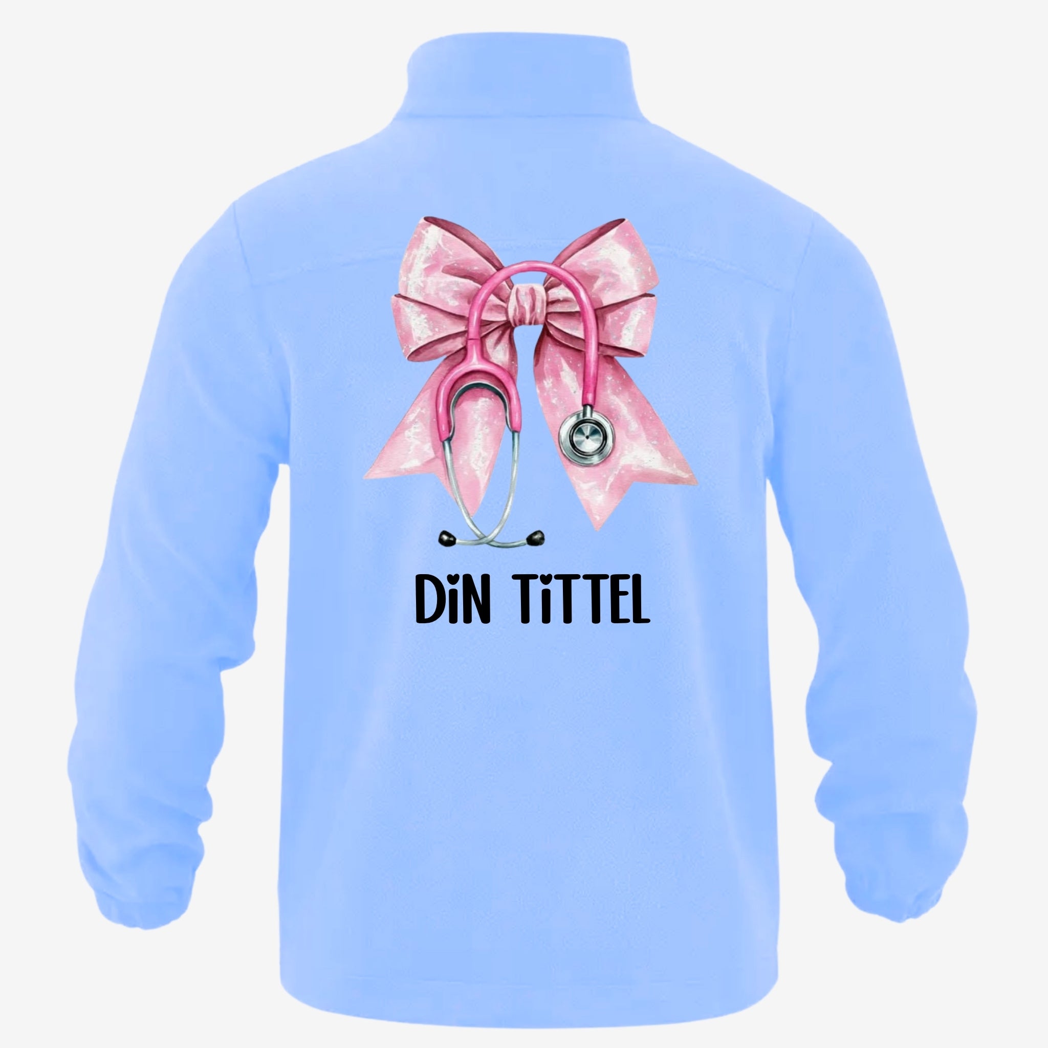 Pink Bow - Fleecejakke med personlig trykk