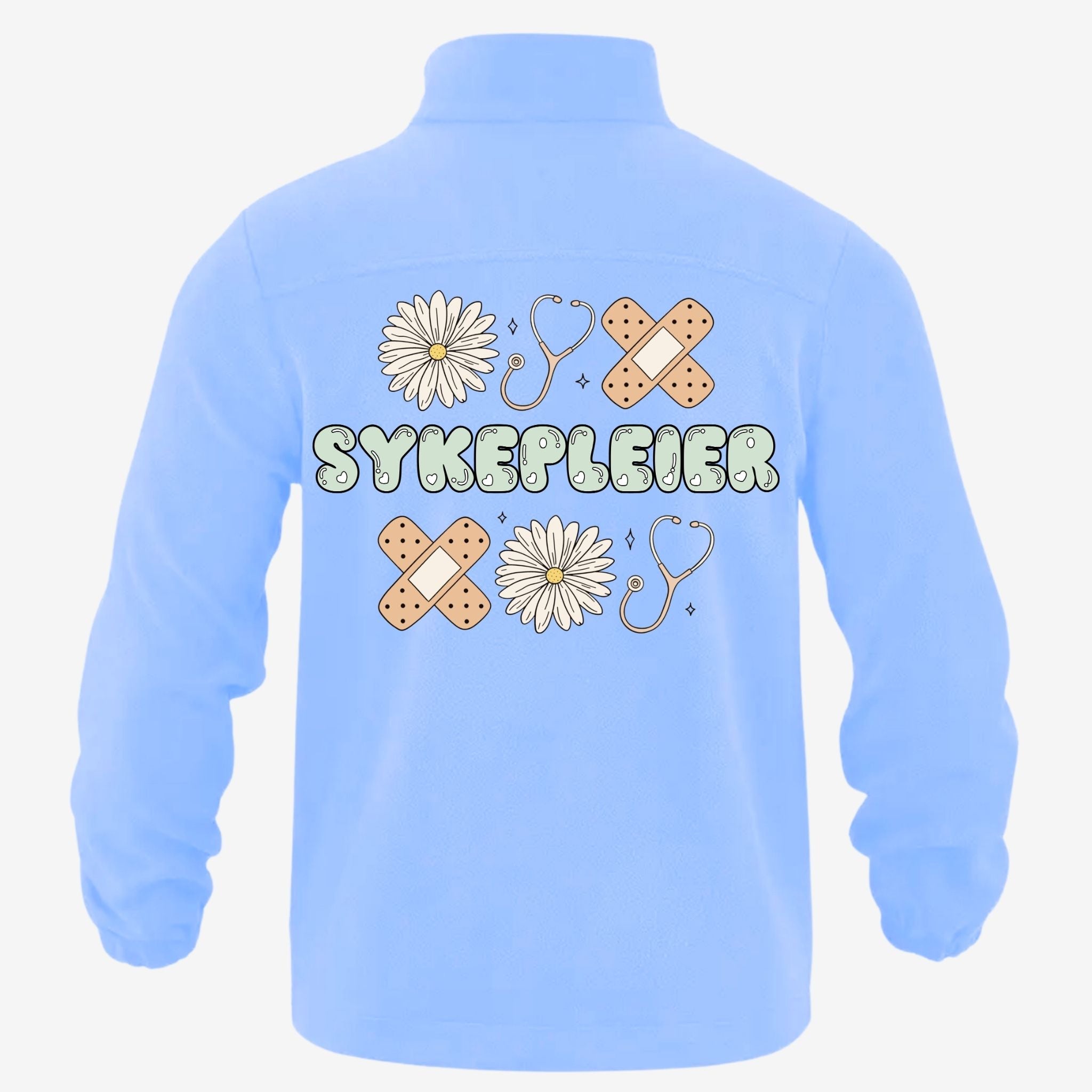 Retro Nurse – Fleecejakke med personlig trykk