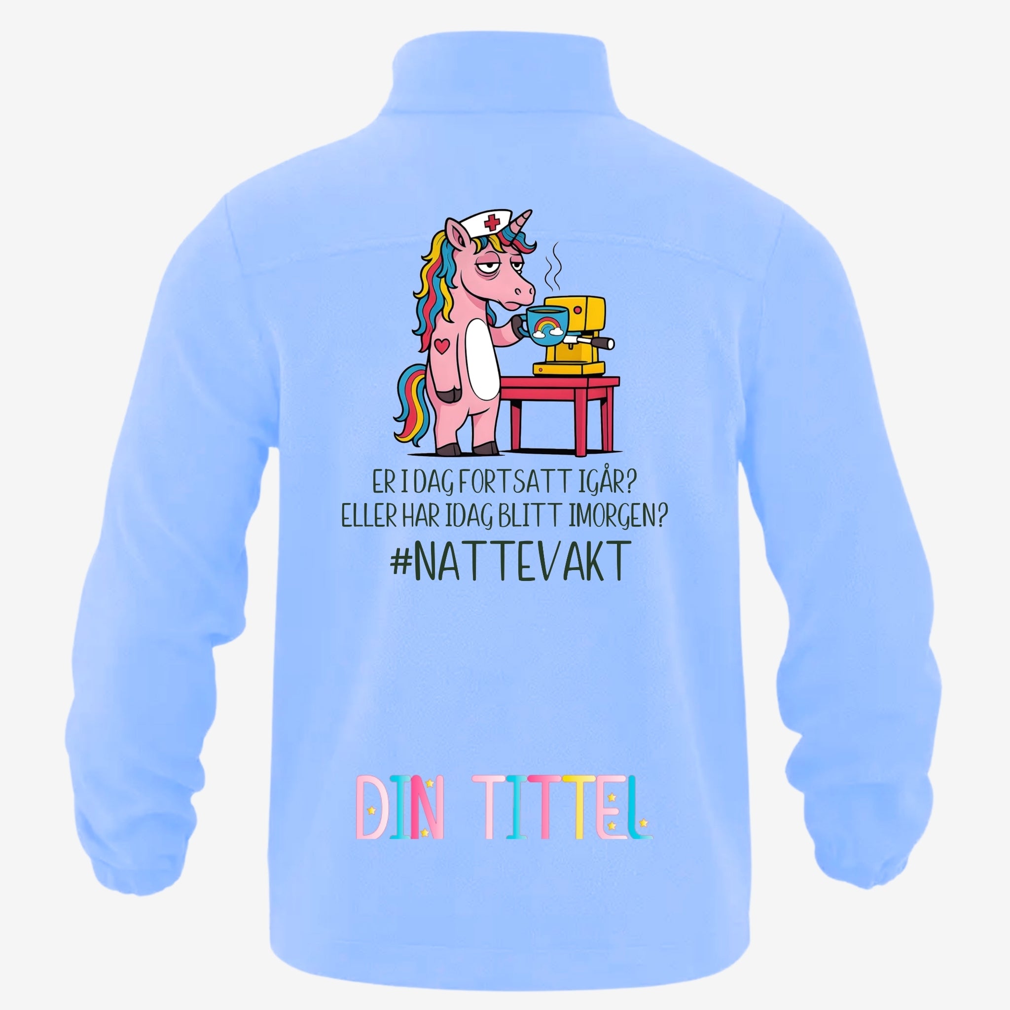 Unicorn  - Fleecejakke med personlig trykk