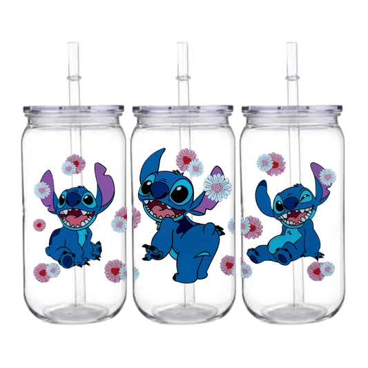 Flirty Stitch - Snowglobe tumbler