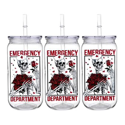 💀🌹 ER Skeleton – Snowglobe Tumbler