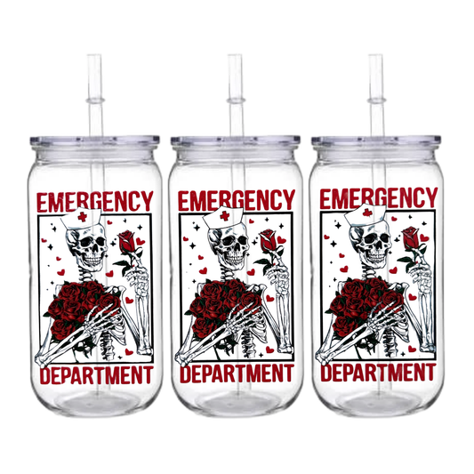 💀🌹 ER Skeleton – Snowglobe Tumbler