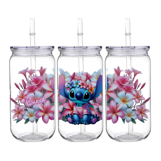 🩵 Soft Stitch – Snowglobe Tumbler