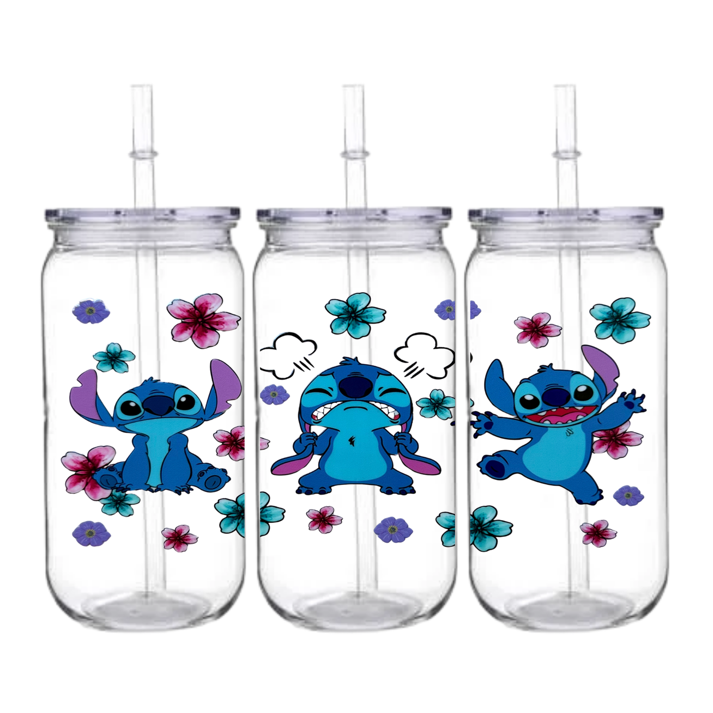 💙 Blue Stitch – Snowglobe Tumbler