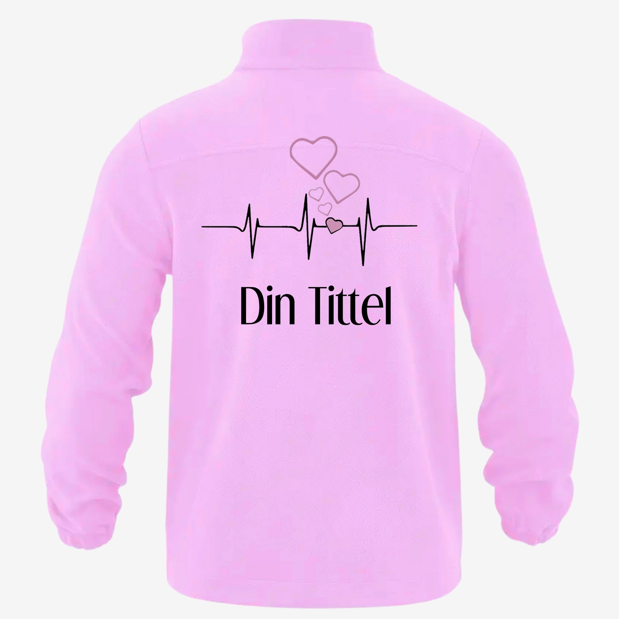 Hjerteslag - Fleecejakke med personlig trykk