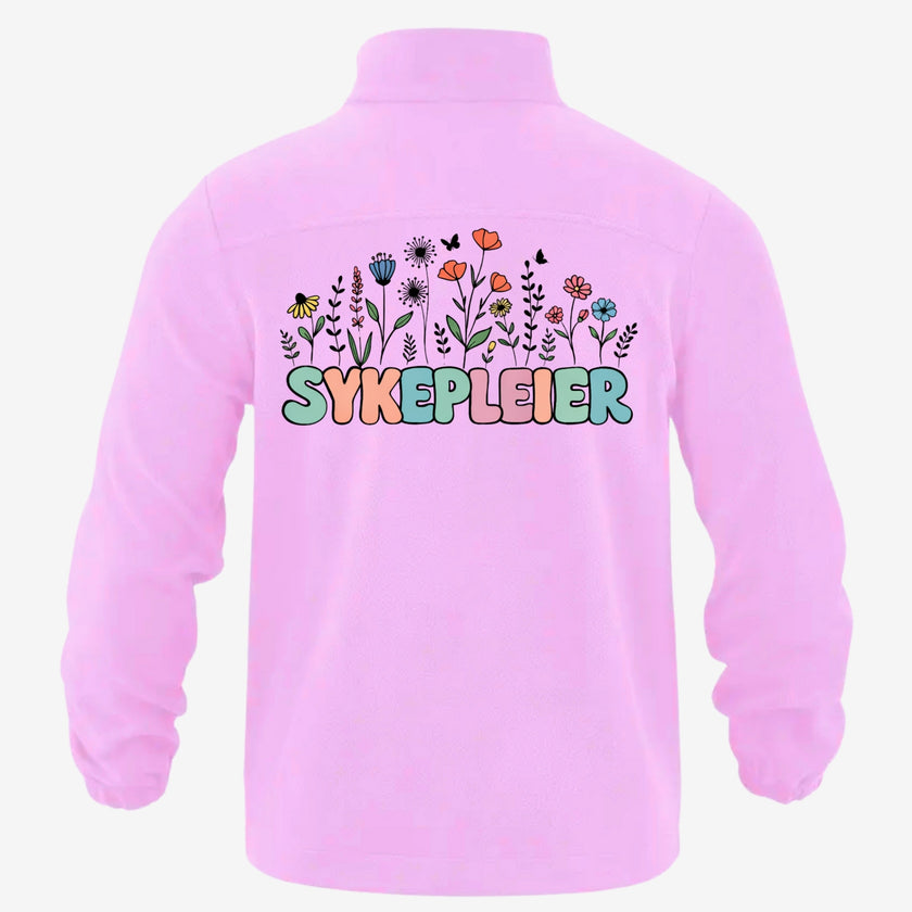 Blomsterpleier - Fleecejakke med personlig trykk