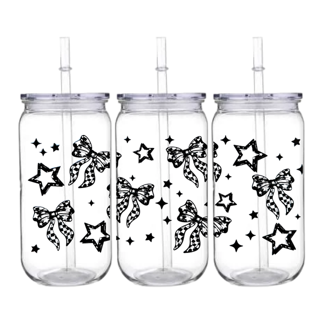 Black Bow - Snowglobe tumbler