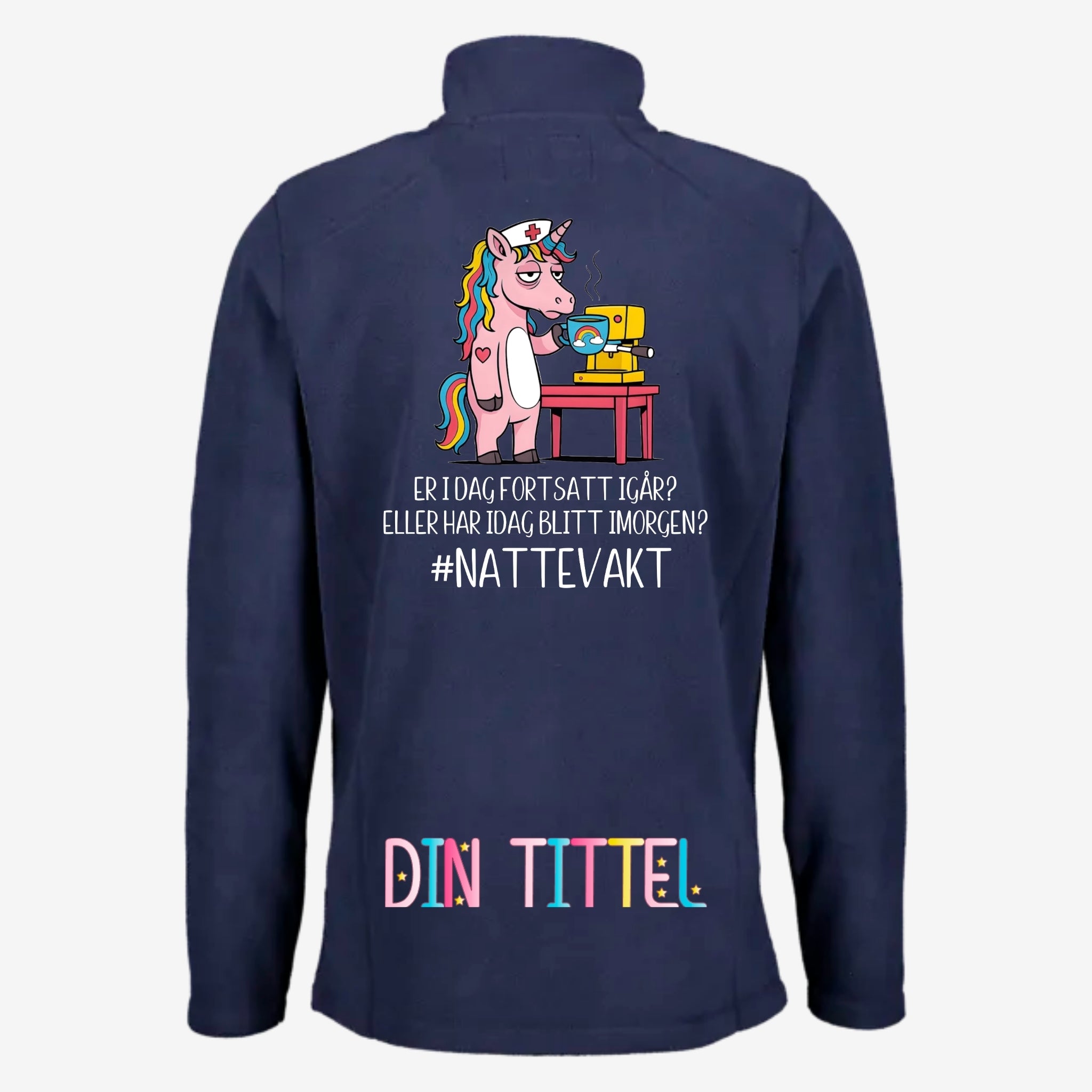 Unicorn  - Fleecejakke med personlig trykk