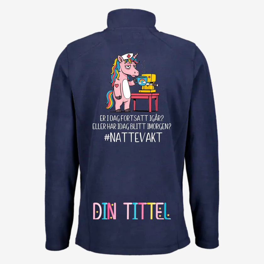 Unicorn  - Fleecejakke med personlig trykk